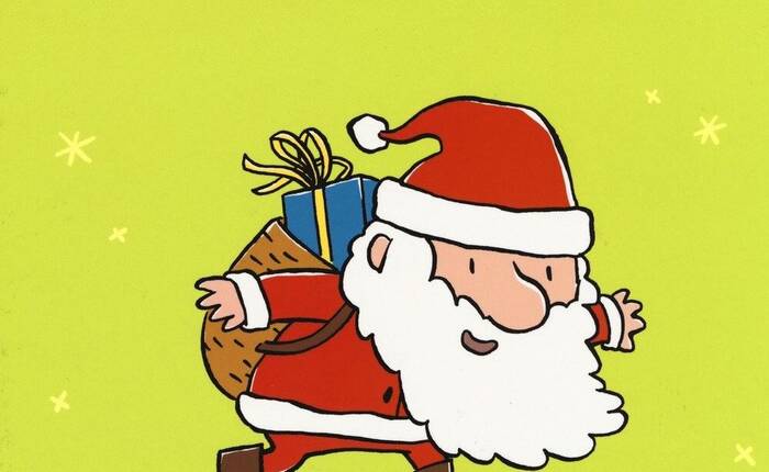 Babbo Natale che corre