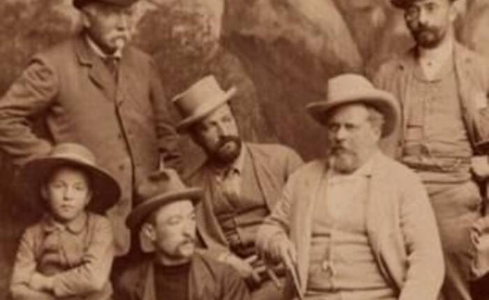 Albino Zenatti, Giosuè Carducci e altri in posa