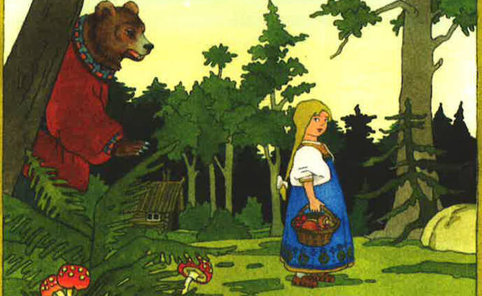 Immagine dalla copertina del libro Masha e l'orso