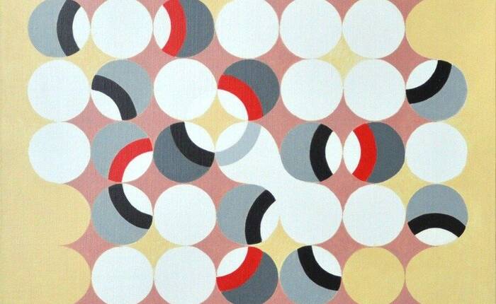 Riproduzione di opera di Carlo Nangeroni "Venezia", 2011, acrilico su tela cm 53 x 53