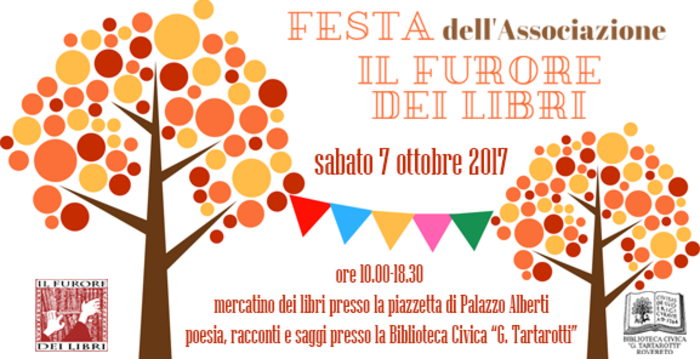 locandina - particolare con alberi autunnali stilizzati e loghi