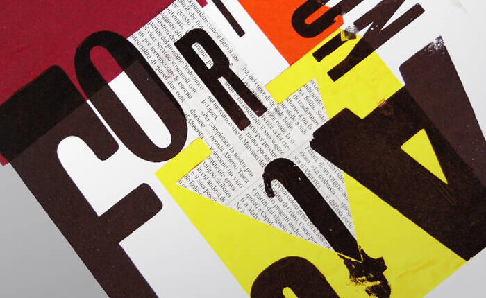 composizione tipografica con lettere