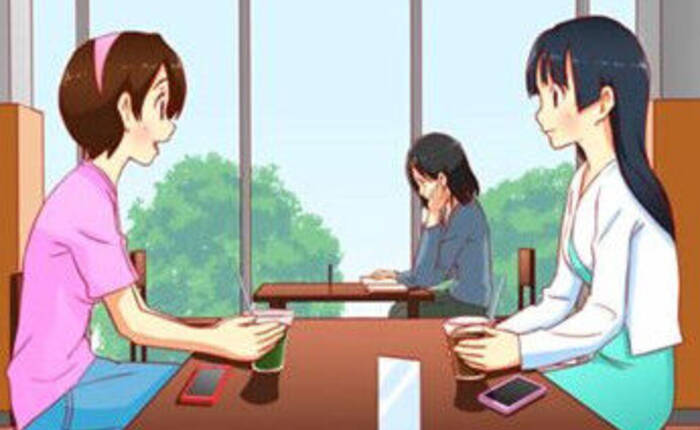 Giapponese con i manga 