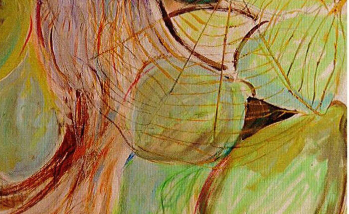 particolare dell'opera "Frutto mediterraneo" di Maria Stoffella Fendros