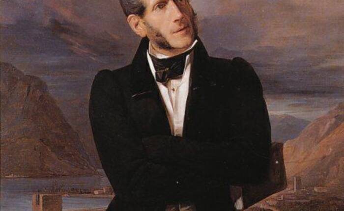 Ritratto di Alessandro Manzoni del pittore Giuseppe Molteni