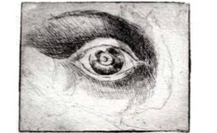 Lo sguardo (disegno di un'occhio)