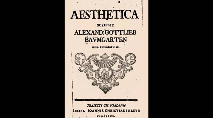 copertina del libro di Alexandr Gottlieb Baumgarten "Aesthetica"