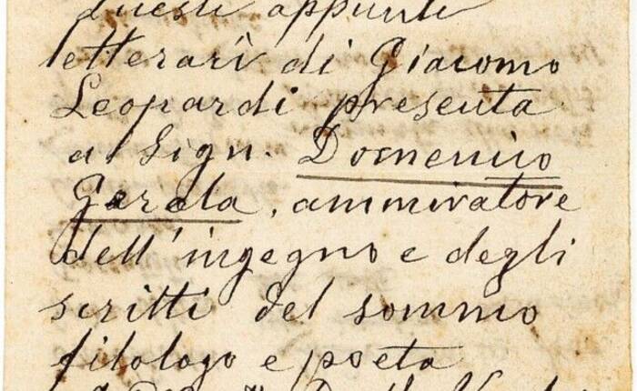 autografo leopardiano