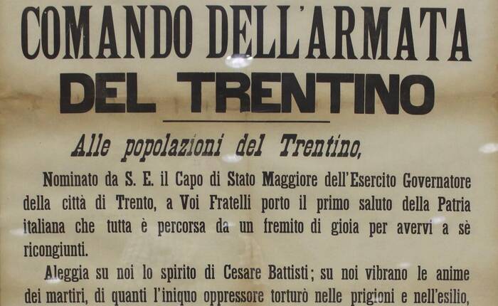 Manifesto dell'annessione del Trentino all'Italia
