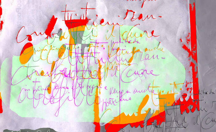 Firme su un foglio colorato