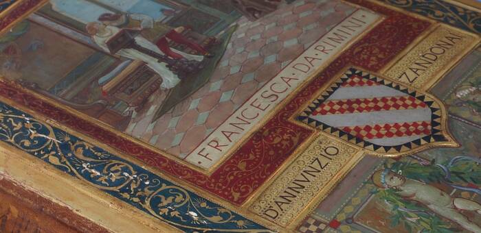 particolare della "partitura estesa", manoscritto originale di Francesca da Rimini (BCR)