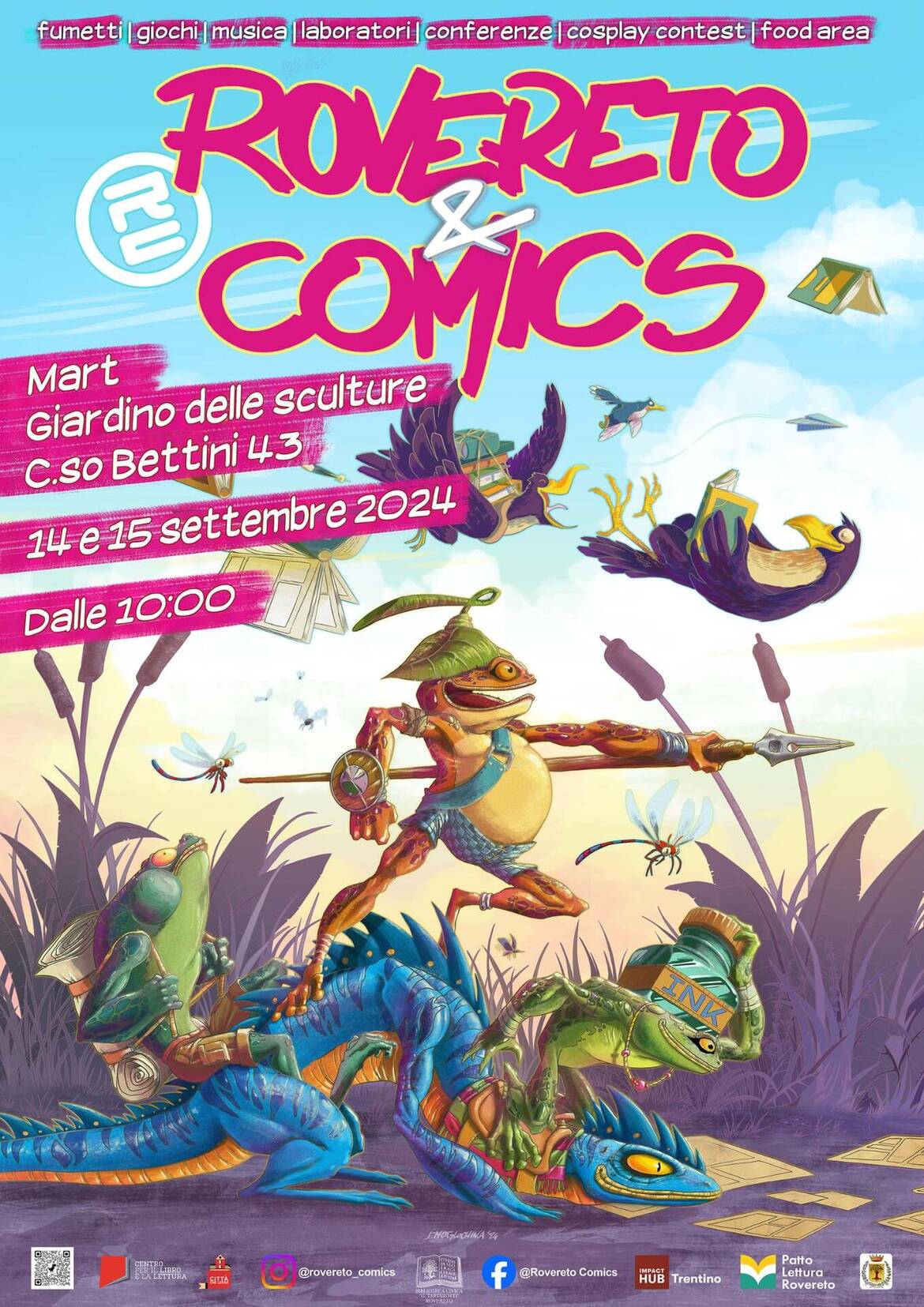 Locandina Rovereto & Comics 2024 di Michele Poli - Emoglochina