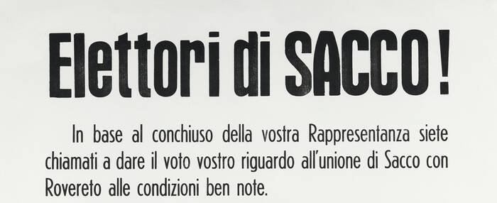 Rovereto e Sacco: 100 anni insieme