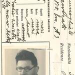Scheda anagrafica di Angelo Bettini per il rilascio della carta di identità