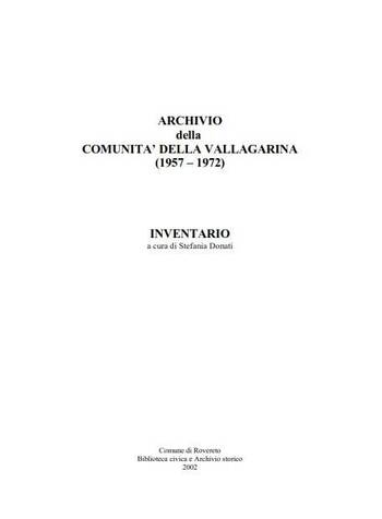 Frontespizio della pubblicazione