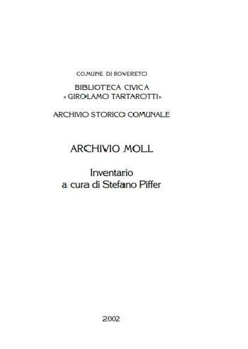Frontespizio della pubblicazione