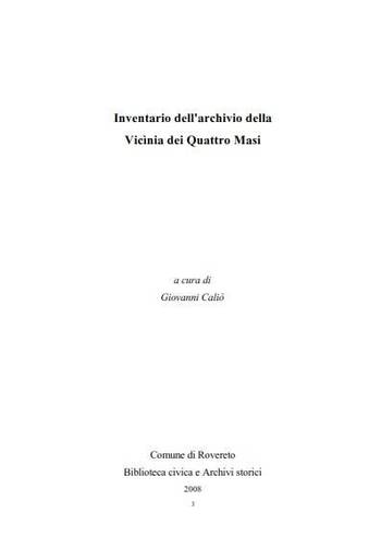 Frontespizio della pubblicazione