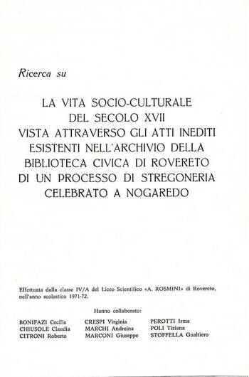 Frontespizio del libro