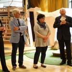 Marta Coatti (autrice); Giovanna Sirotti (assessore comunale); Gianmario Baldi (direttore Biblioteca civica); Elina Massimo (dirigente Itituto delle Arti di Trento e Rovereto) (Foto Florio Badocchi 2014)