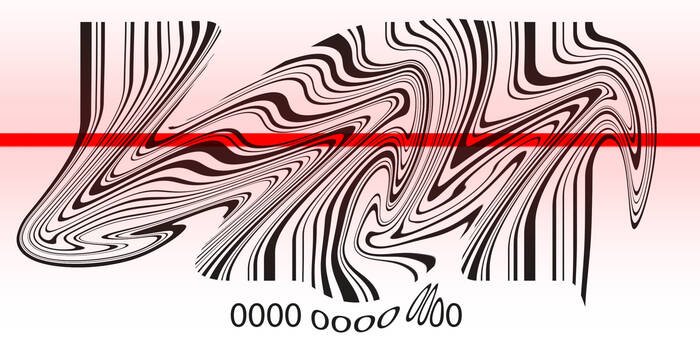 Codice a barre deformato