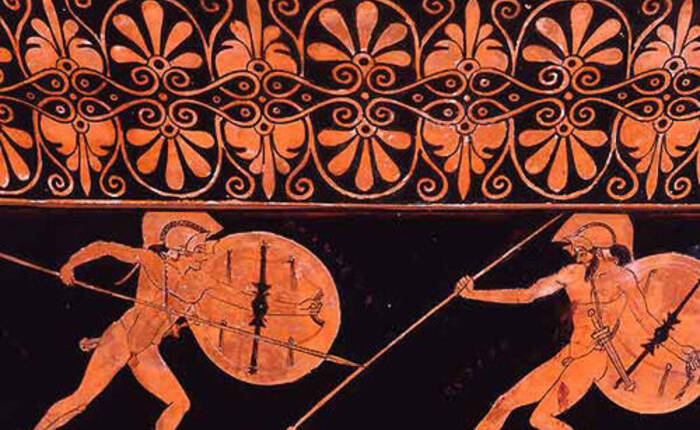 Duello tra Ettore e Achille - vaso greco