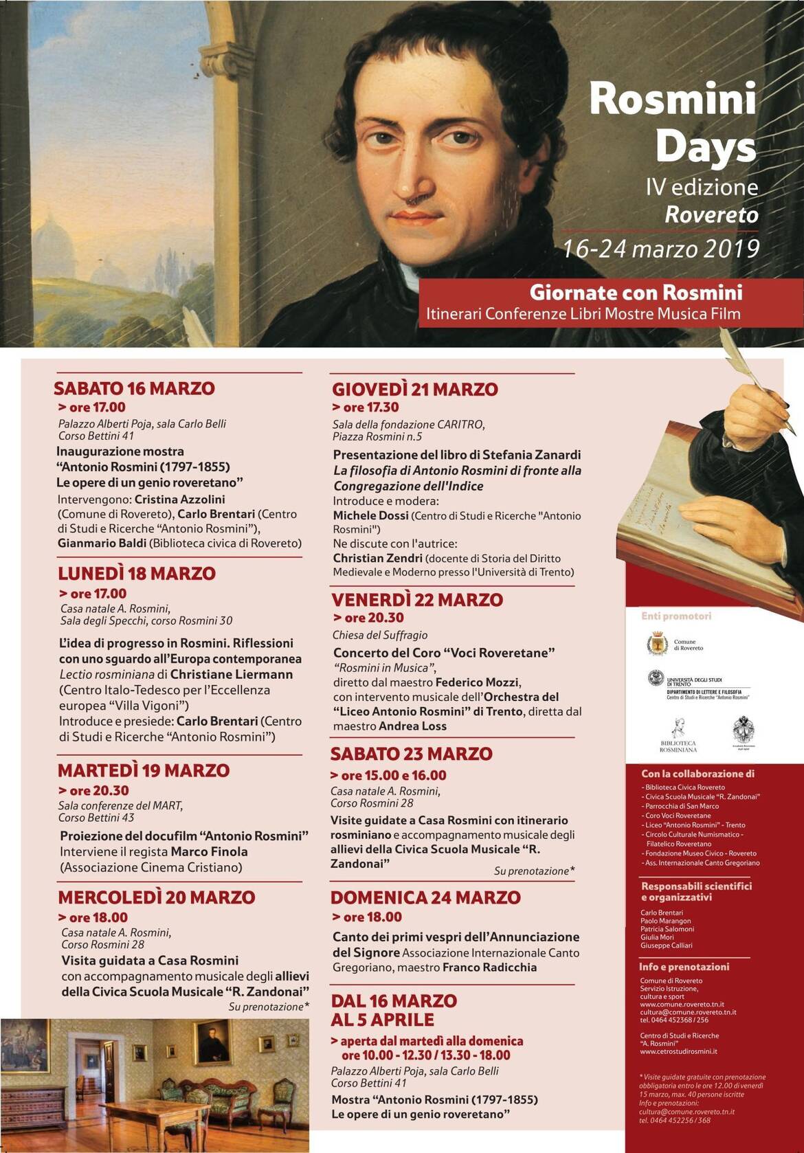 Antonio Rosmini (1797-1855) locandina Rosmini days