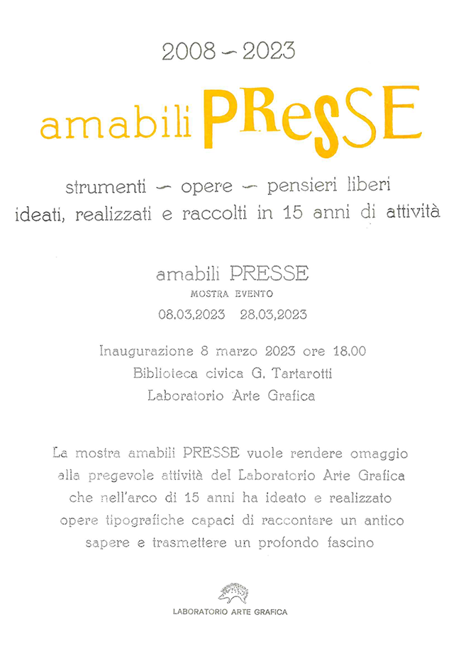Locandina Amabili presse INVITO