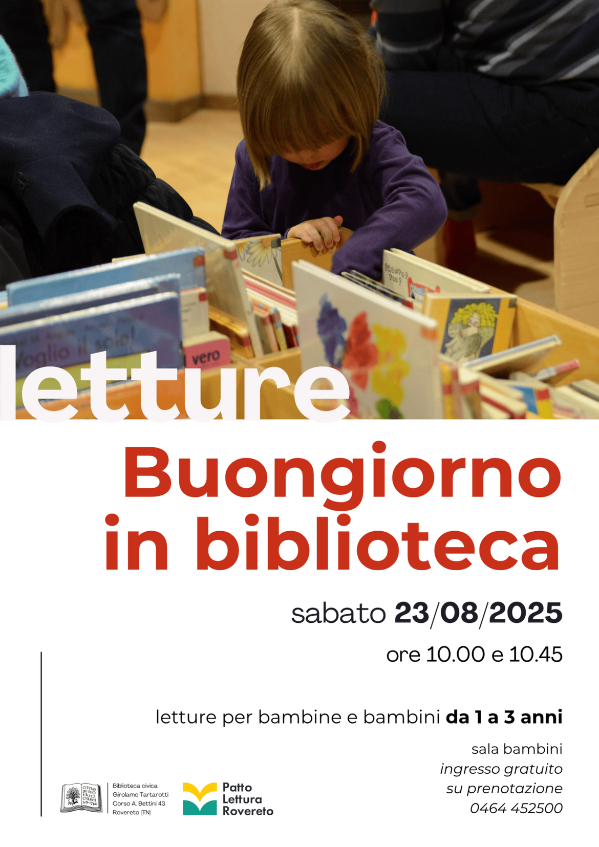 Locandina buongiorno in biblioteca 08/2025