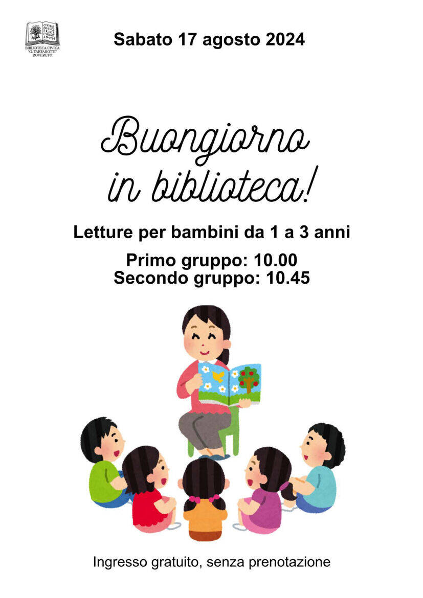 Locandina buongiorno in biblioteca 17 ago