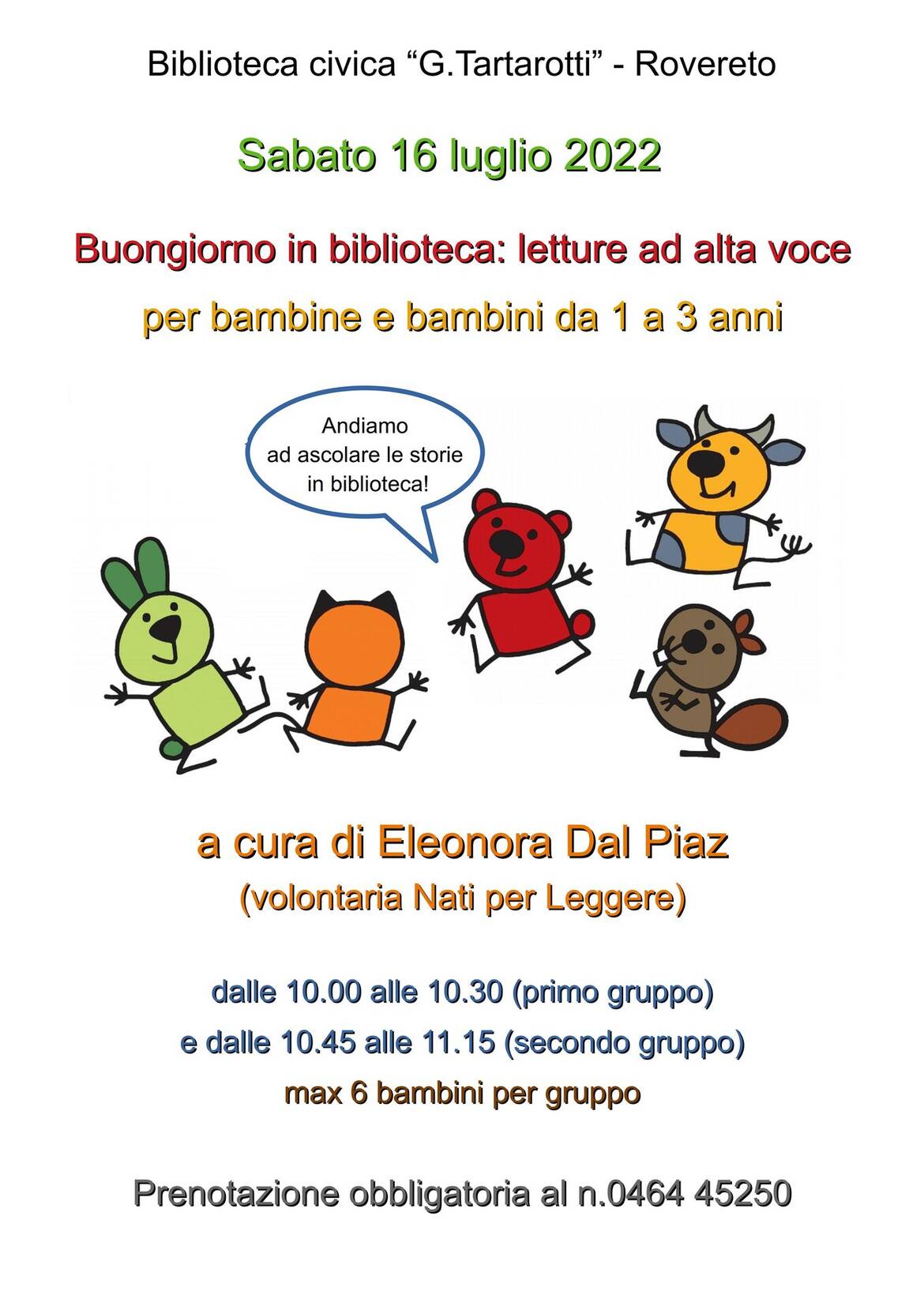 Locandina Buongiorno in biblioteca