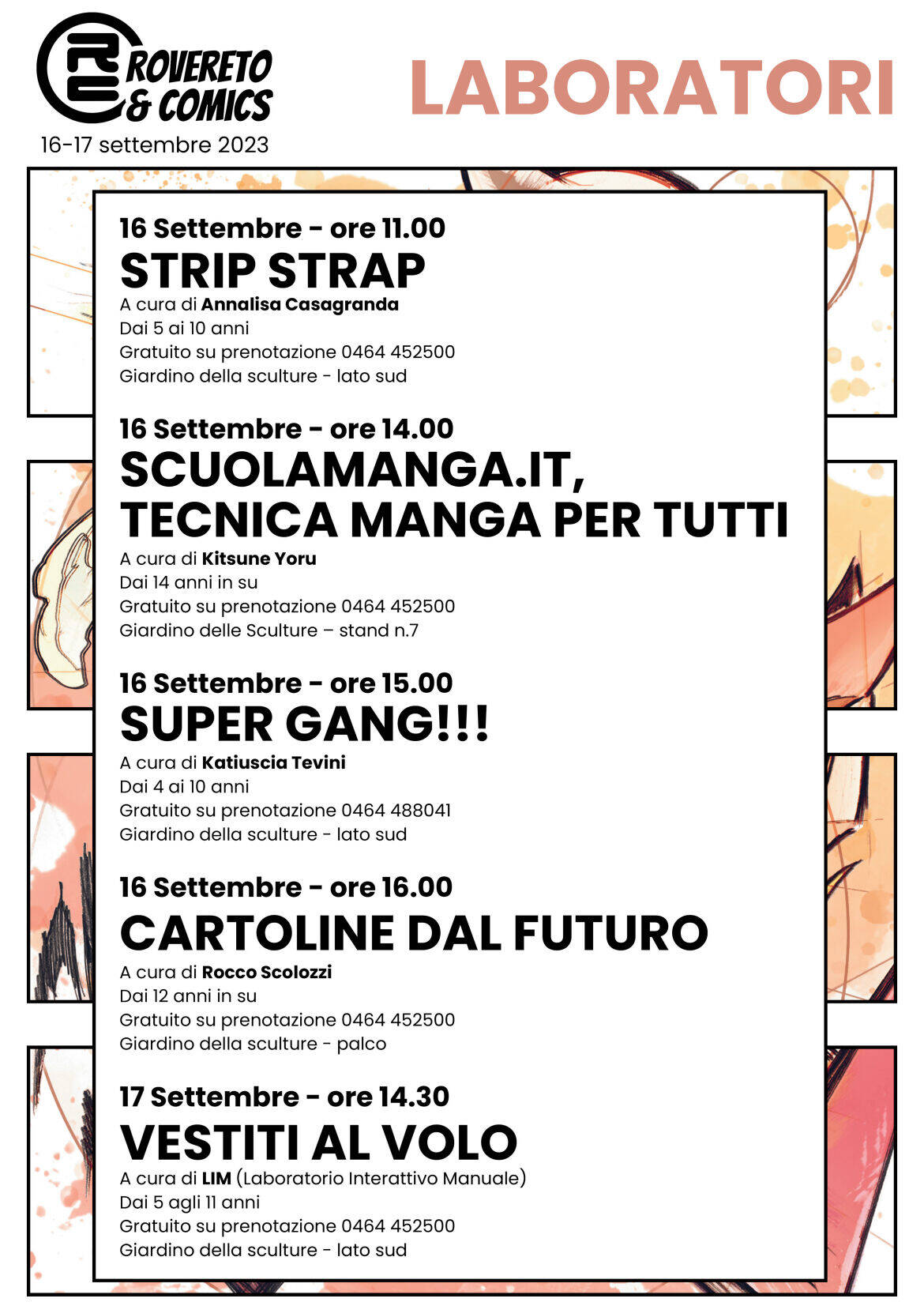 Locandina comics laboratori