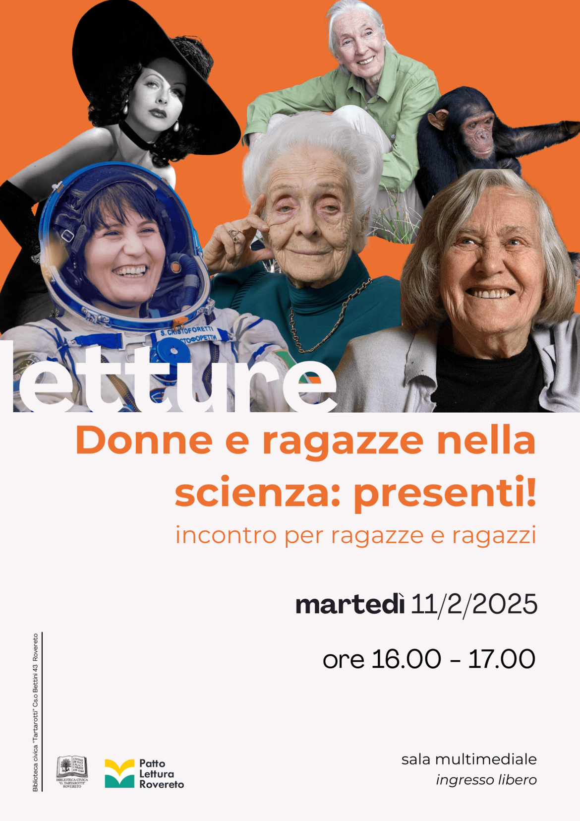 Locandina Donne e ragazze nella scienza