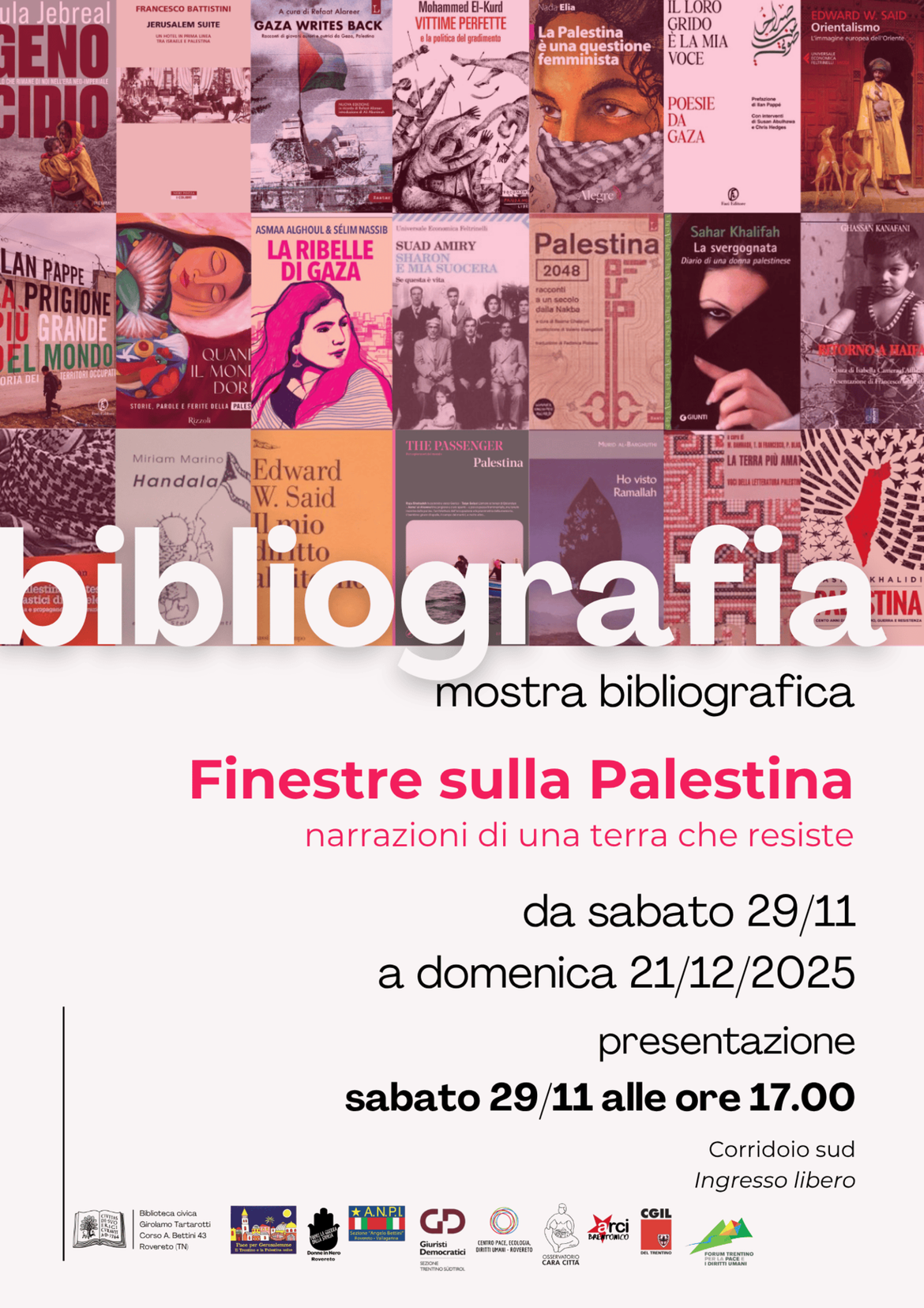 Locandina Finestre sulla Palestina