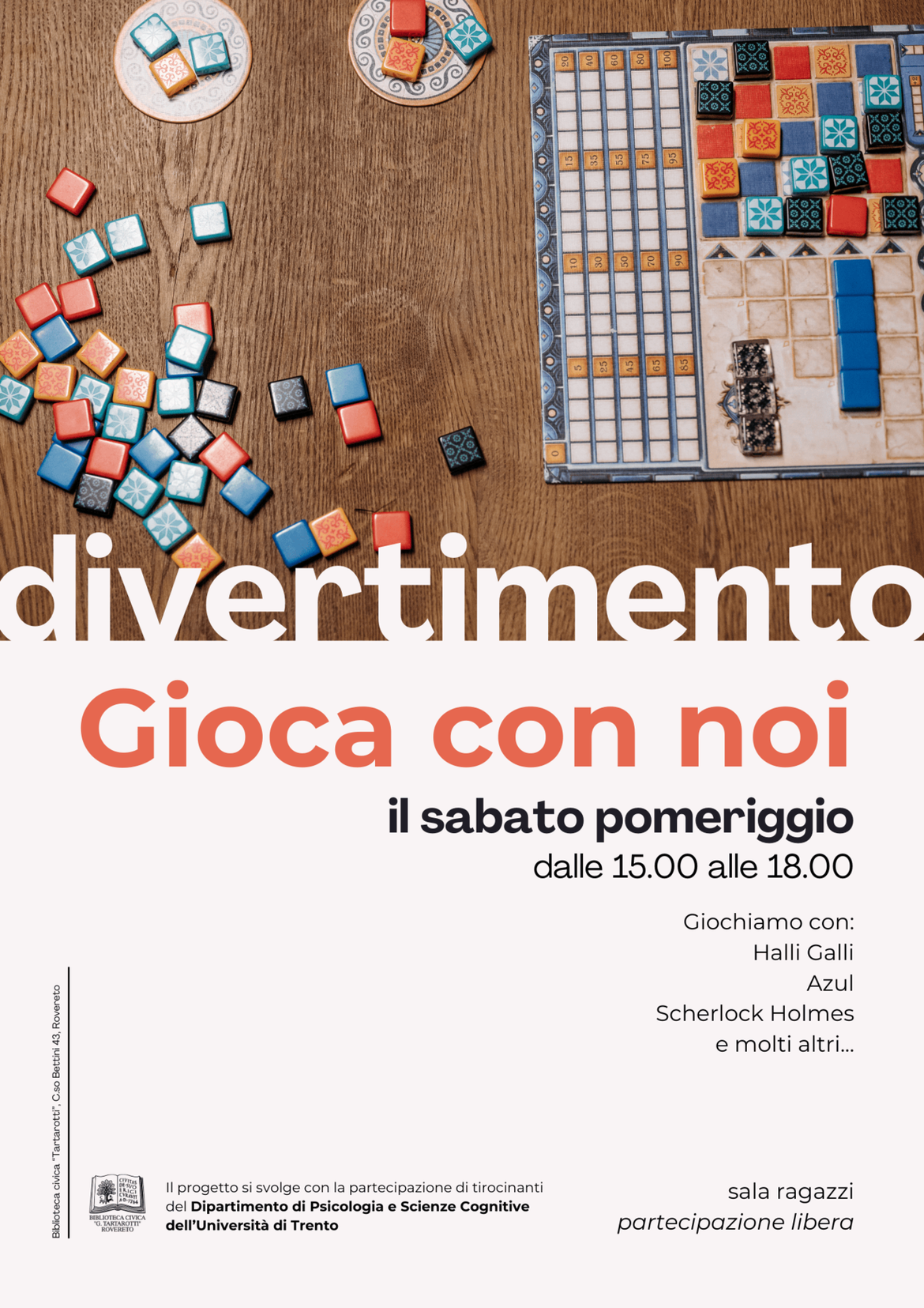 Locandina giochi in biblioteca