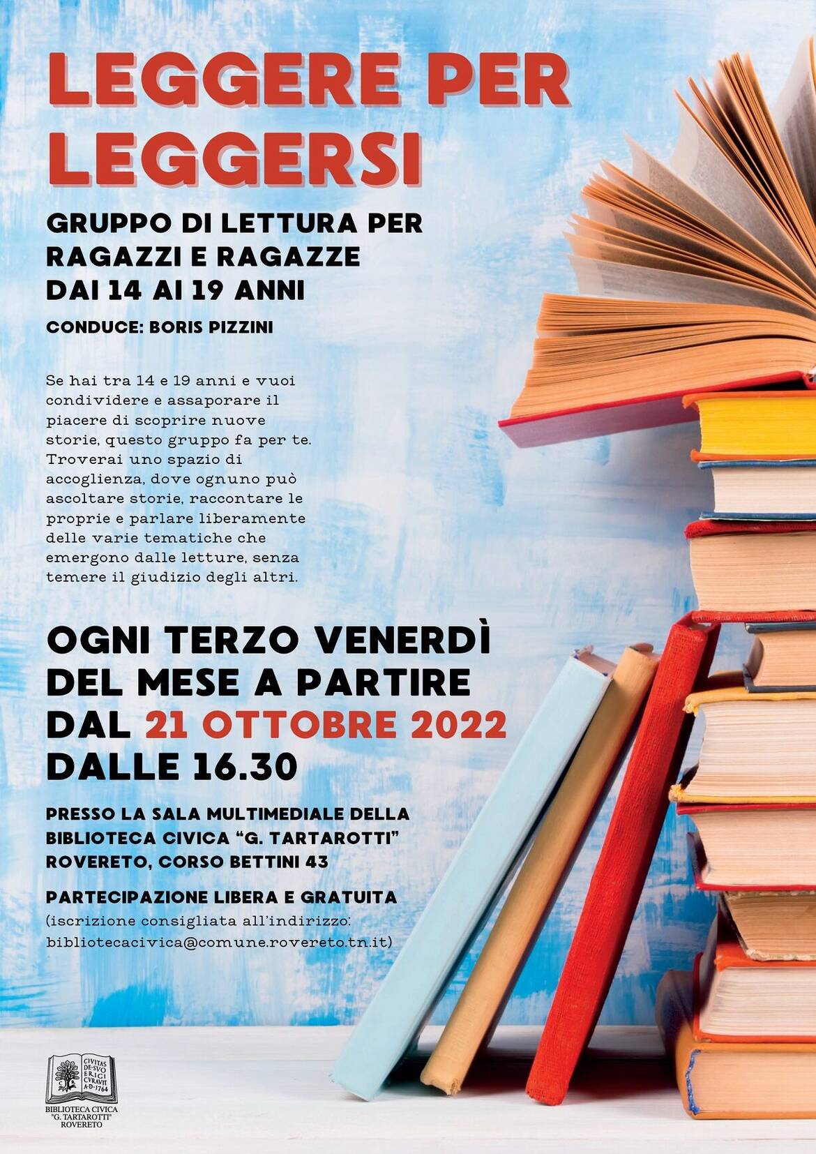 Locandina Gruppo di lettura adolescenti