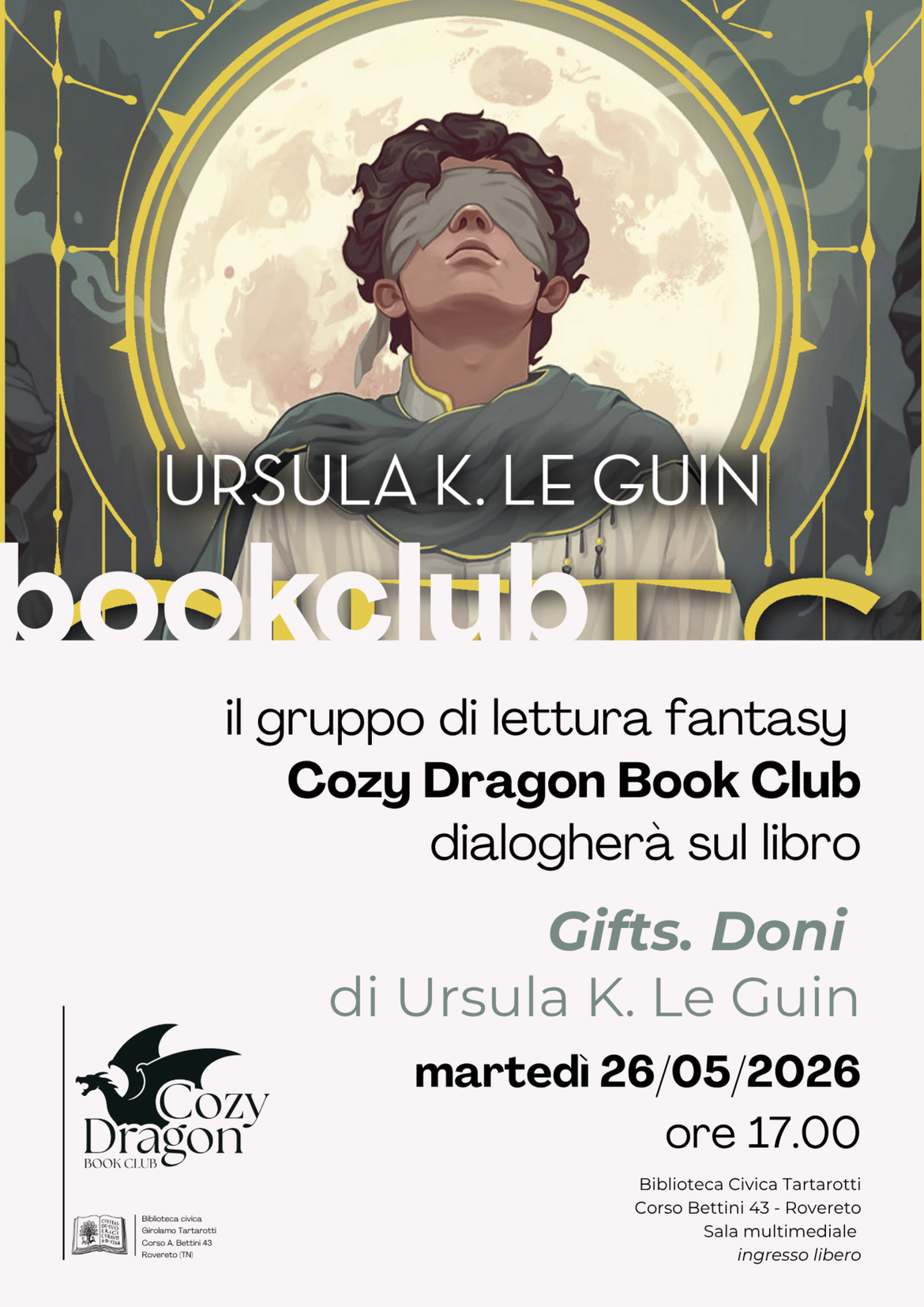 Locandina gruppo di lettura cozy Dragon 5 2026