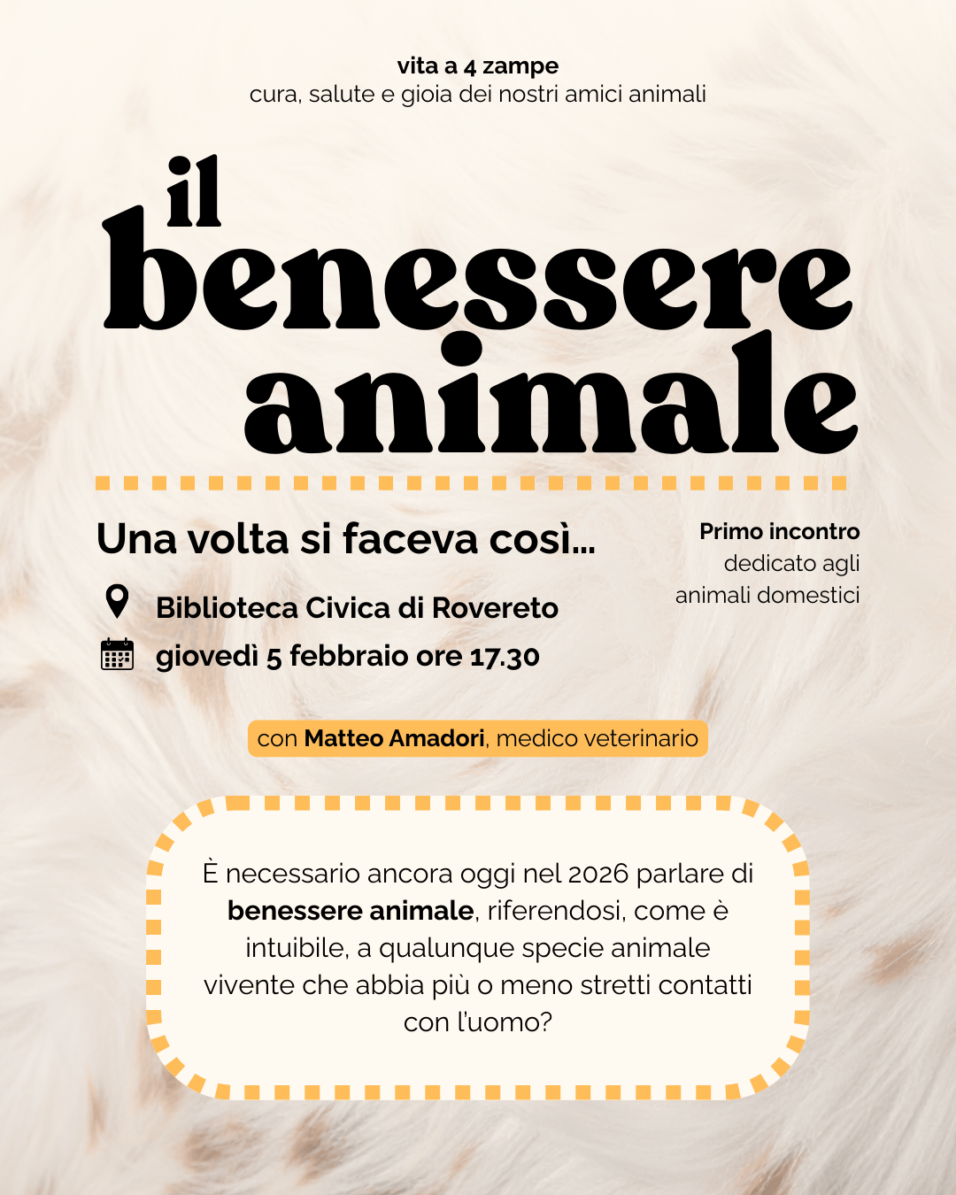 Locandina Il benessere animale