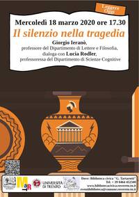 Locandina il silenzio nella tragedia
