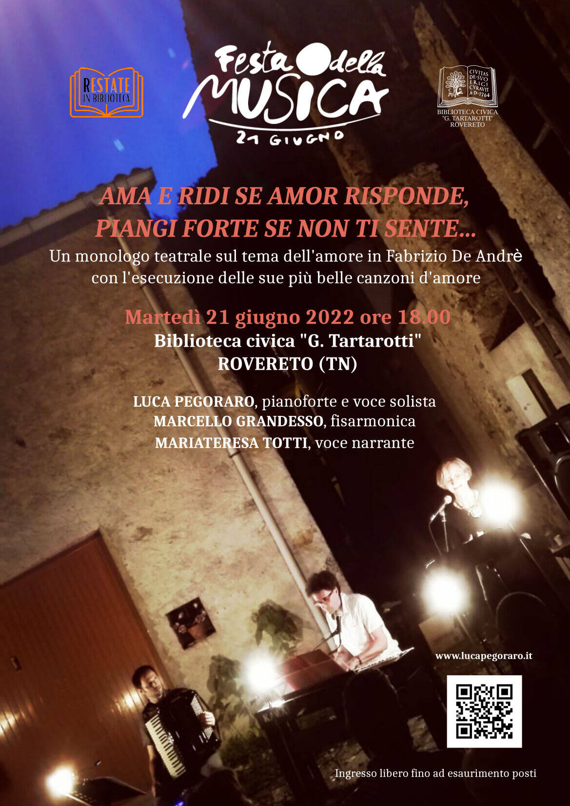 Locandina l amore secondo Fabrizio De Andrè