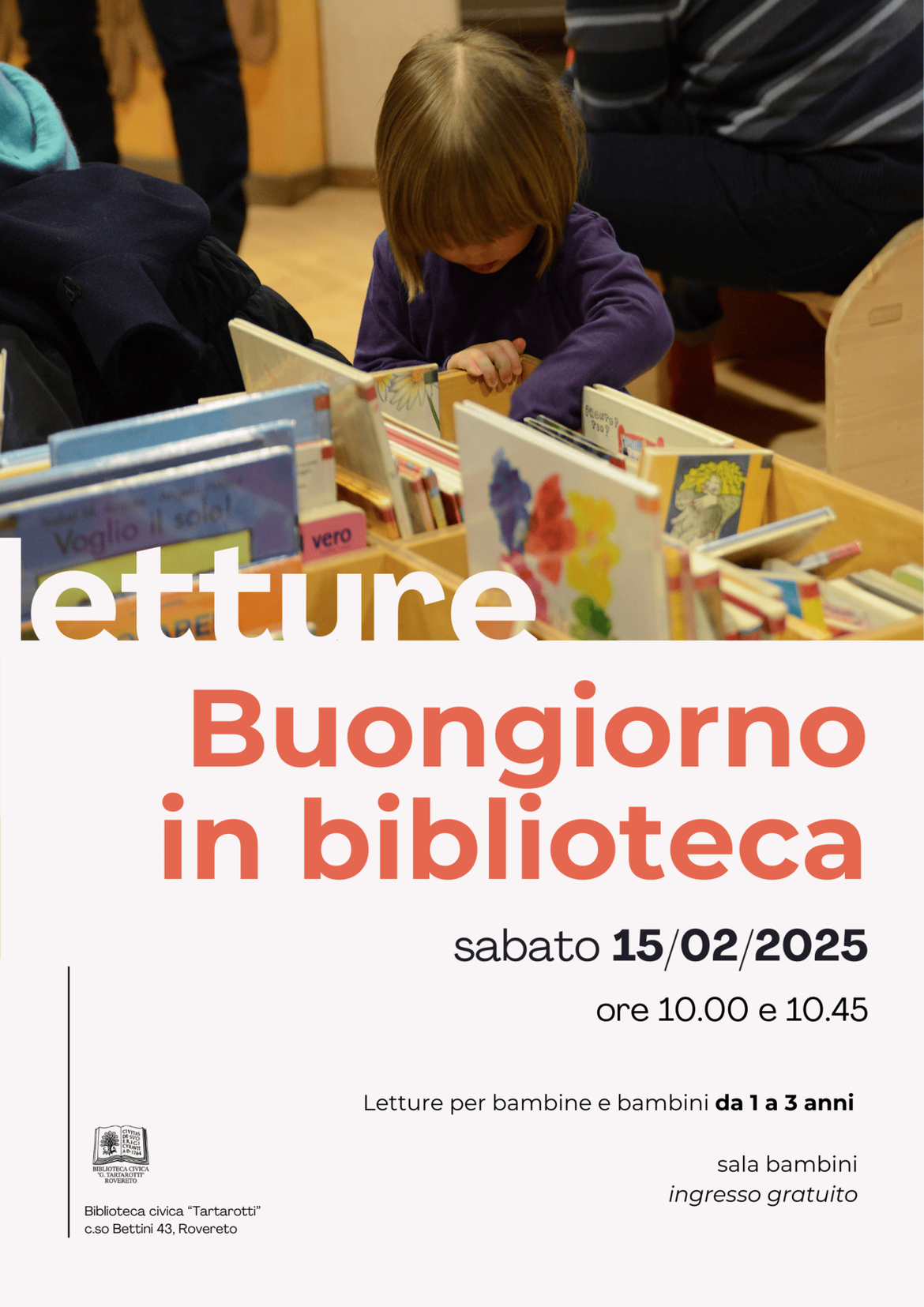 Locandina letture in biblioteca