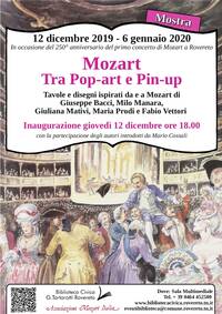 Locandina Mozart tra pop-art e pin-up corretta