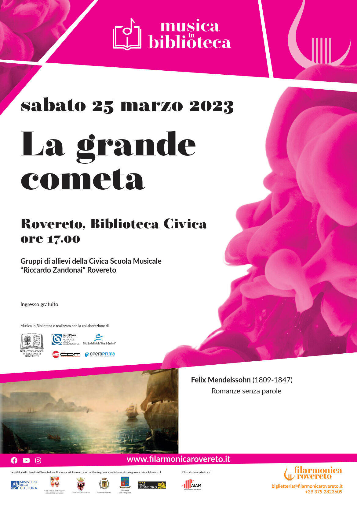 Locandina Musica in biblioreca 25 marzo