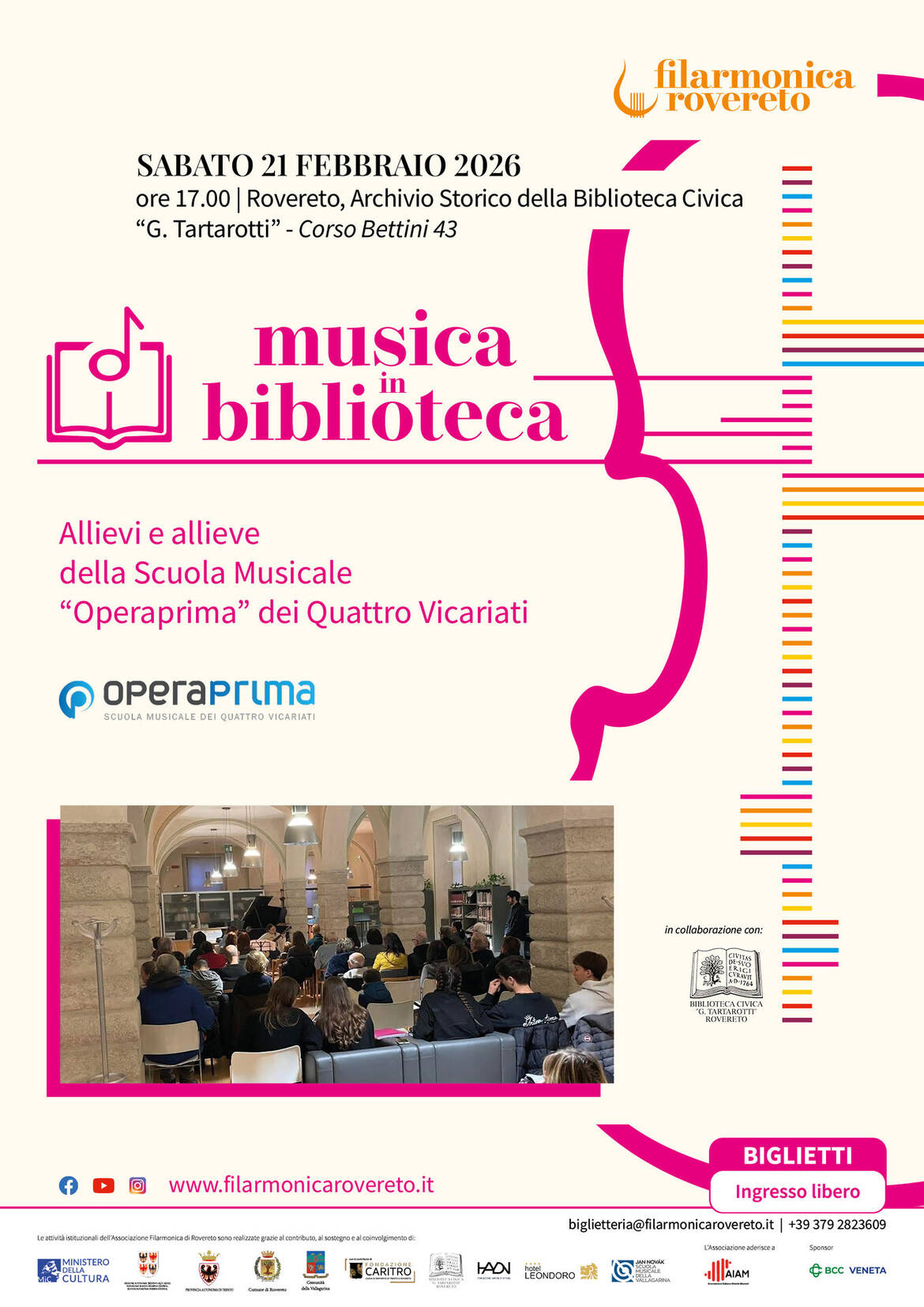 Locandina Musica in biblioteca febbraio 26