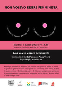 Locandina Non volevo essere femminista