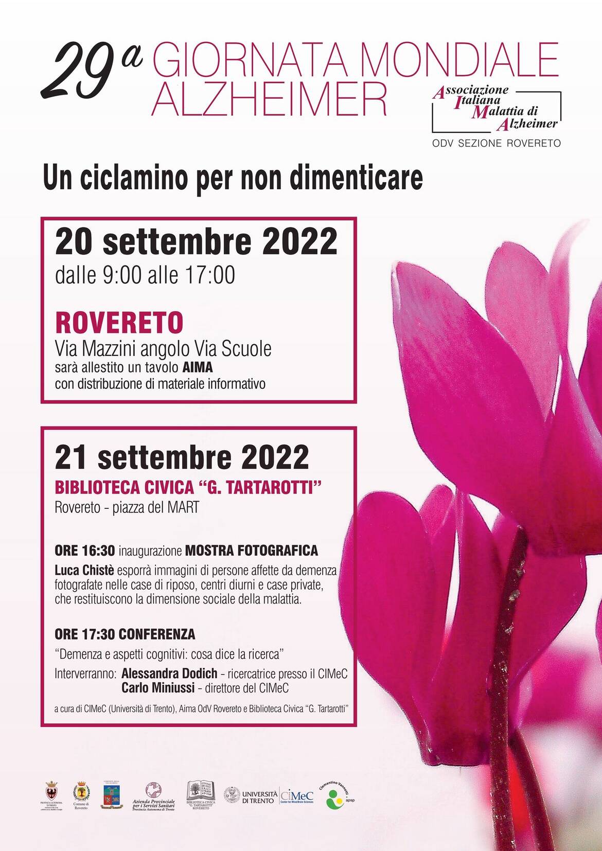 Locandina presentazione Alzheimer