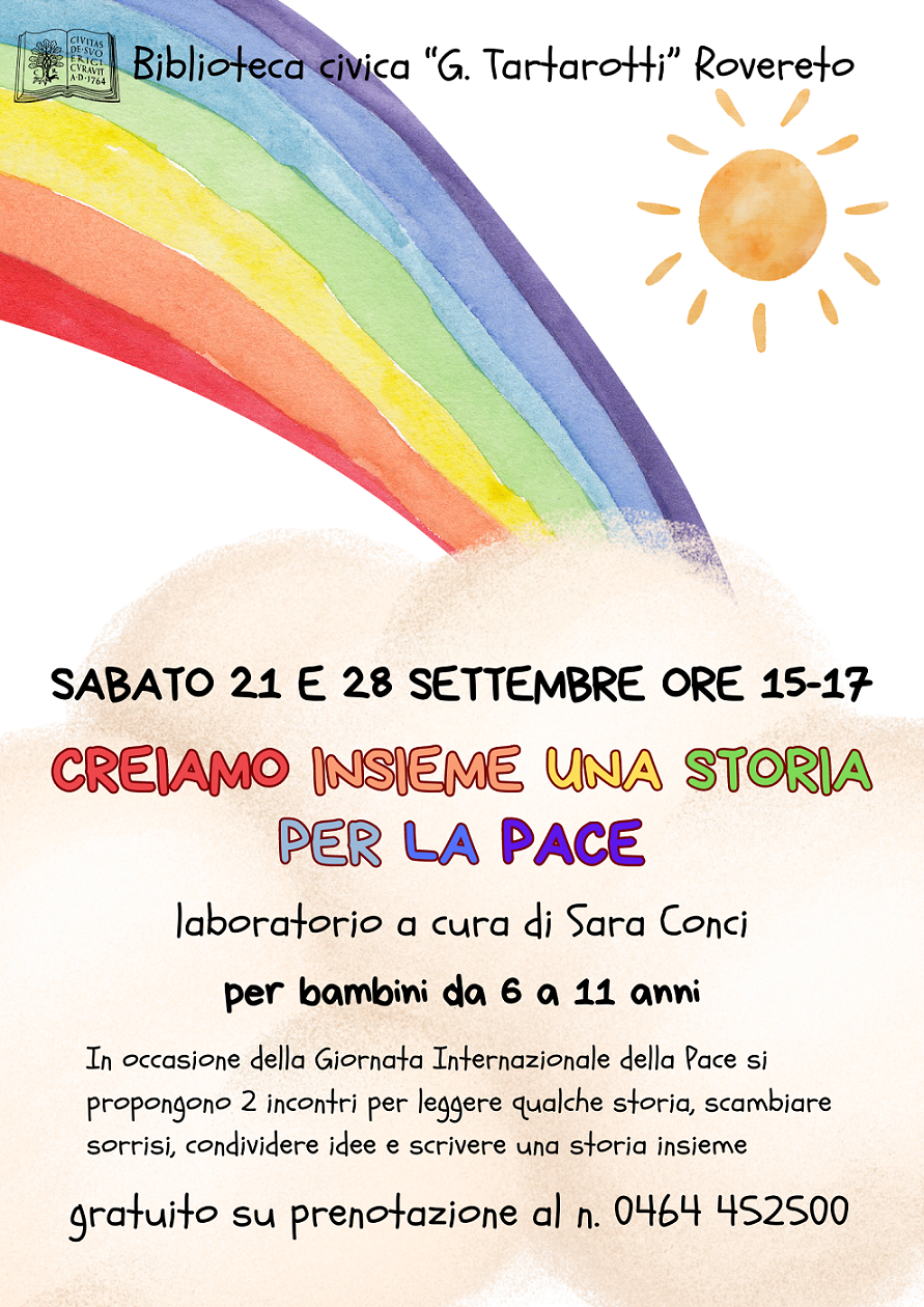 Locandina Una storia per la pace Sara Conci